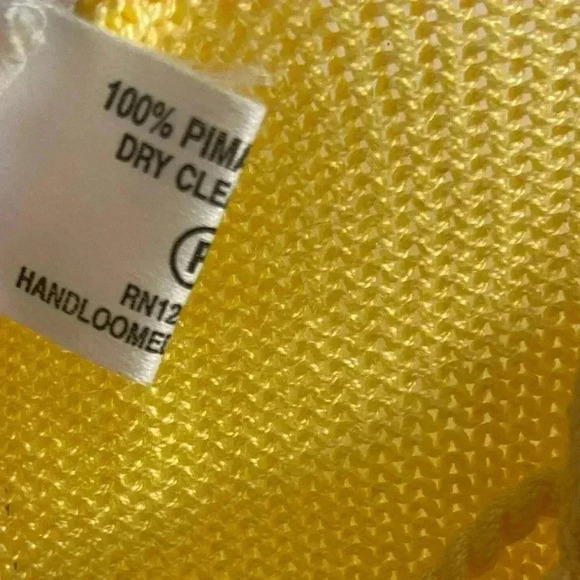 Deirdre McGuire sweater pullover yellow 100%‎ pima cotton Large - Picture 7 of 8